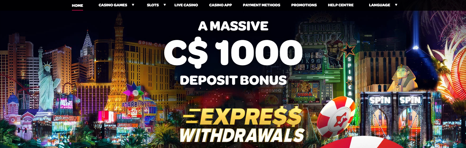Spin Casino Canada - Interac deposits